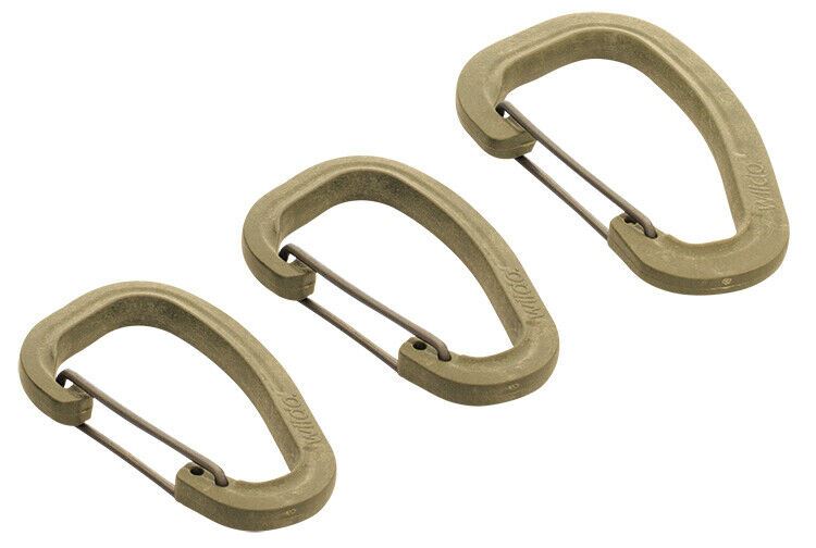 Ensemble de mousquetons Wildo authentiques OD 3 pièces Clips robustes et légers