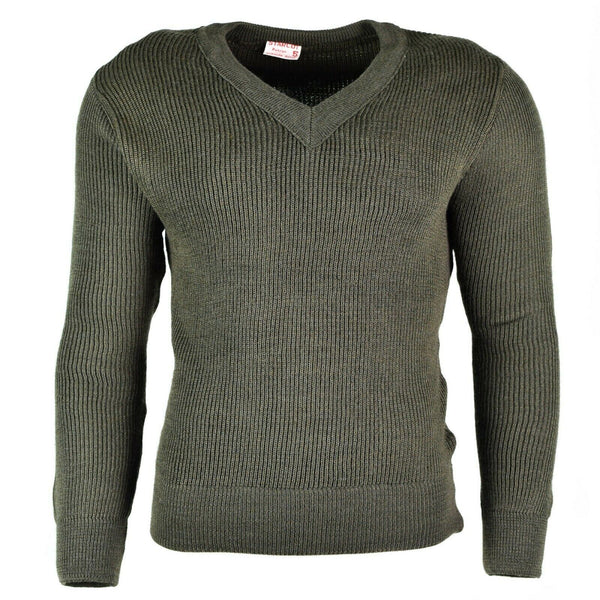 Pull original de l'armée française Pull en laine chlorofibre col V