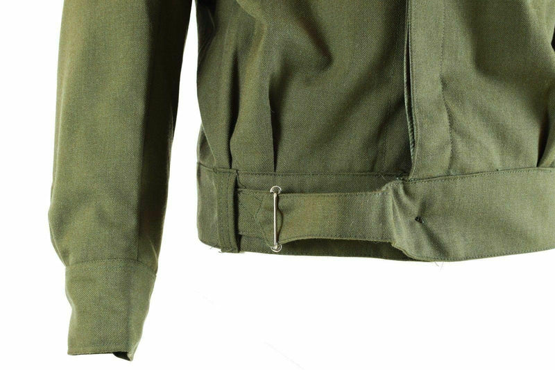 Véritable veste de campagne Ike de l'armée grecque en gabardine de laine blaze Olive militaire NEUF