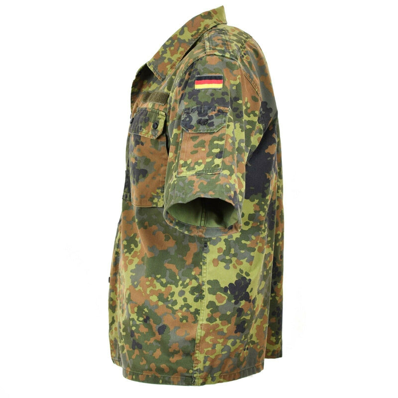 Chemise de combat allemande originale zippée flecktarn manches courtes BW Army issue