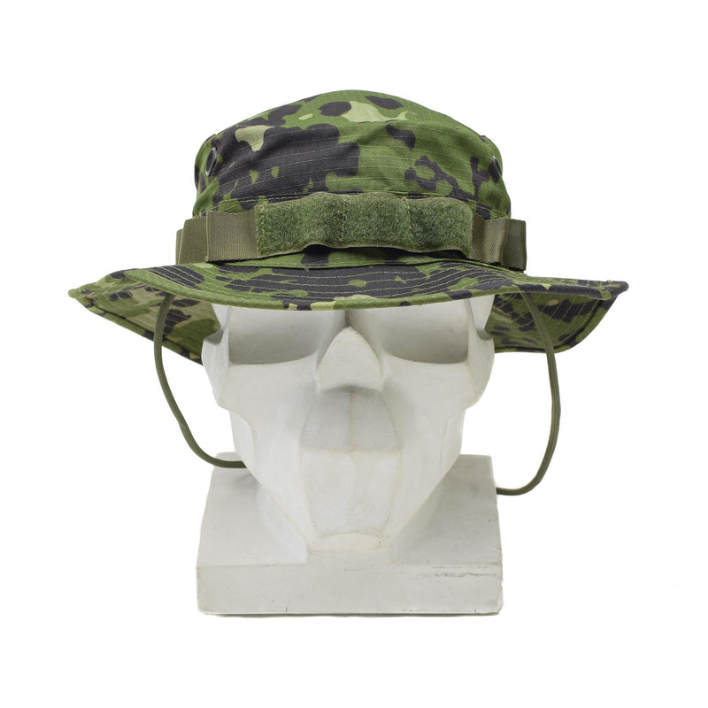 Chapeau Boonie de style armée danoise de marque TACGEAR M84 camouflage ripstop trous d'aération bord large