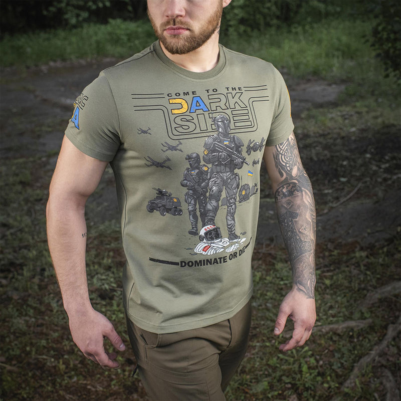 T-shirt classique de style militaire M-TAC sous-vêtement à manches courtes drapeau ukrainien Olive