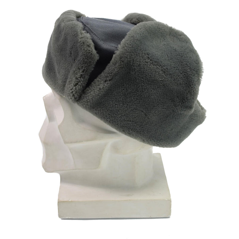 Chapeau d'hiver original d'officier de l'armée de l'Allemagne de l'Est pour temps froid, ushanka en fausse fourrure NEUF