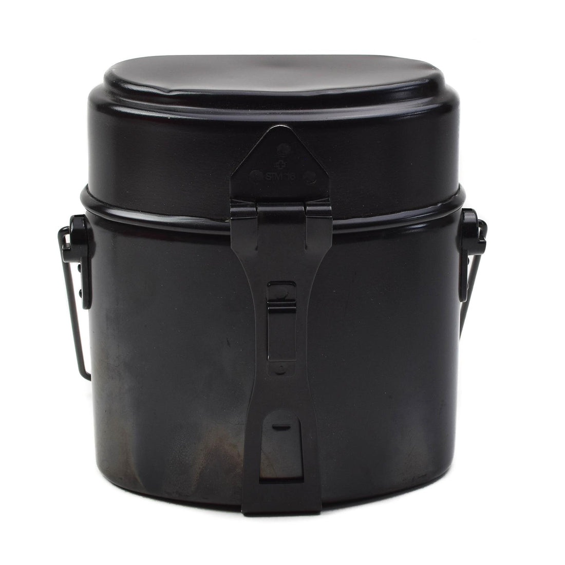 Kit de mess original de l'armée suisse, 3 pièces, ensemble de cuisine de camping en aluminium noir