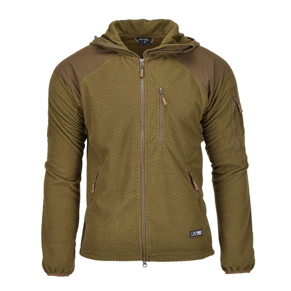 A. Blochl Veste style militaire à capuche polaire thermique renforcée coyote NEUF