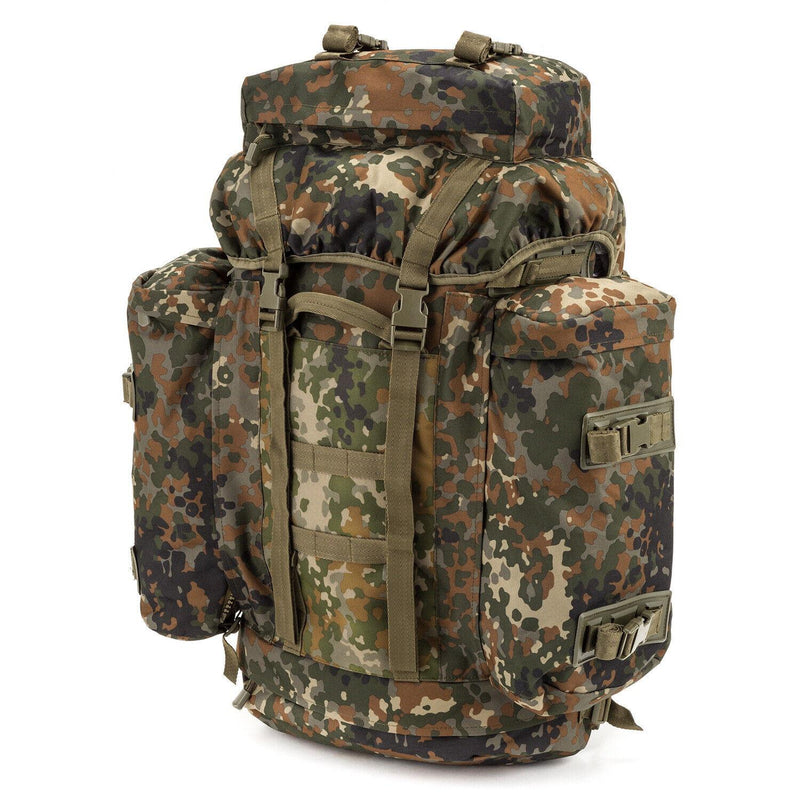 A.Blochl BW Sac à dos de randonnée en montagne, camping, grand sac à dos, camouflage flecktarn