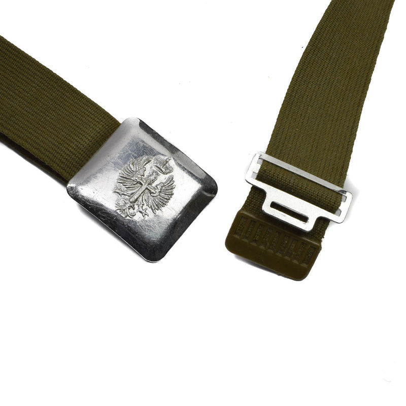Ceinture authentique de l'armée espagnole vintage en toile avec boucle en métal, ceinture formelle, édition militaire