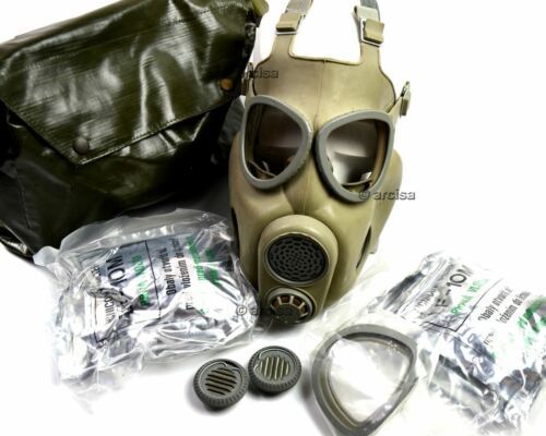 Masque à gaz militaire de l'armée tchécoslovaque tchèque M-10. Nouvel ensemble complet. Masque à gaz CZ M10