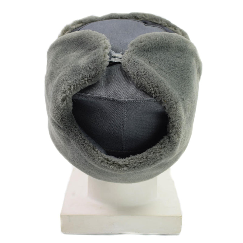 Chapeau d'hiver original d'officier de l'armée de l'Allemagne de l'Est pour temps froid, ushanka en fausse fourrure NEUF
