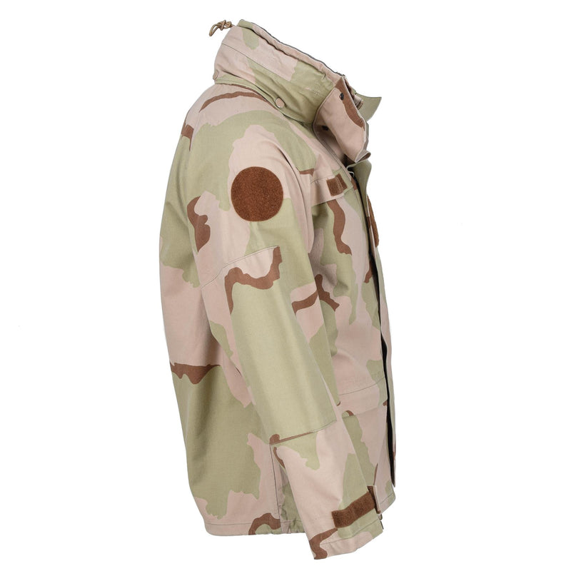 Veste de pluie originale de l'armée hongroise, camouflage de combat, imperméable, à capuche, pour le désert