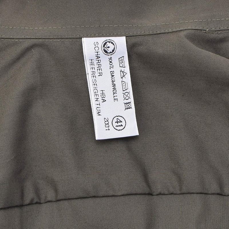 Chemises de service militaires autrichiennes originales en olive field, légères et fédérales, NEUF