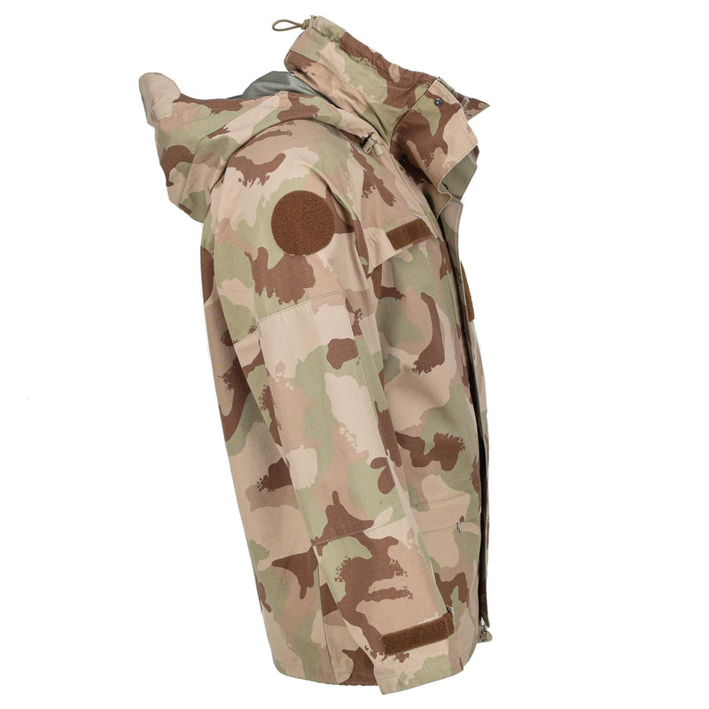 Veste de pluie originale de l'armée hongroise, camouflage de combat, imperméable, à capuche, pour le désert