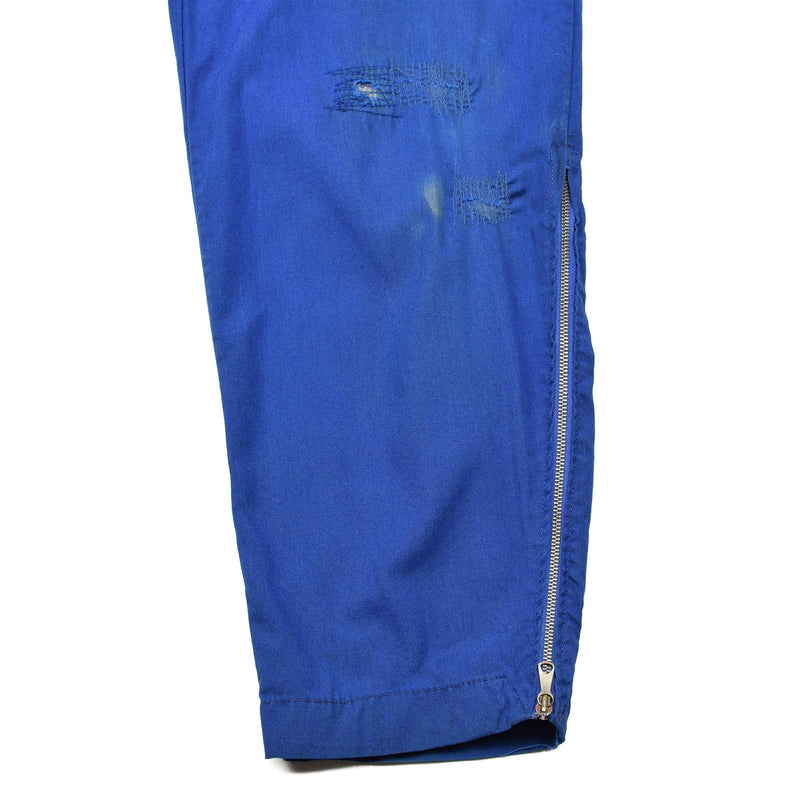Pantalon de survêtement militaire suédois d'origine, taille réglable, vêtements de travail, bleu