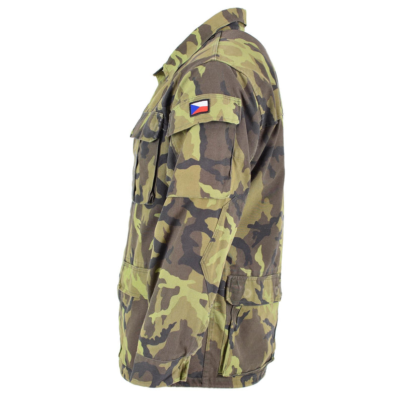 Veste de campagne originale des troupes de l'armée tchèque, parka à motif camouflage à feuilles, surplus militaire