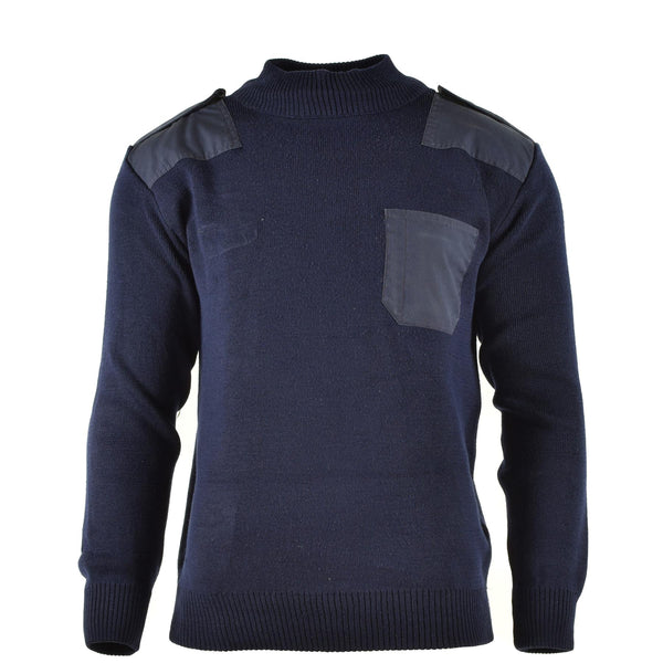 Véritable pull de l'armée néerlandaise Pull bleu Pull militaire Pull col rond Officier