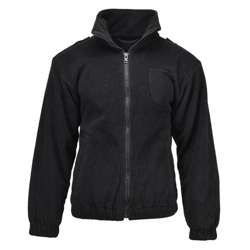Veste polaire originale de la police militaire néerlandaise, pull chaud, pull d'hiver noir
