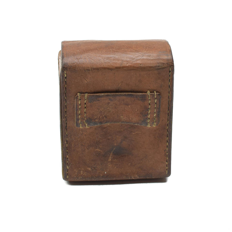 Pochette de ceinture en cuir rigide militaire suédoise d'origine, sac de chargeur universel vintage