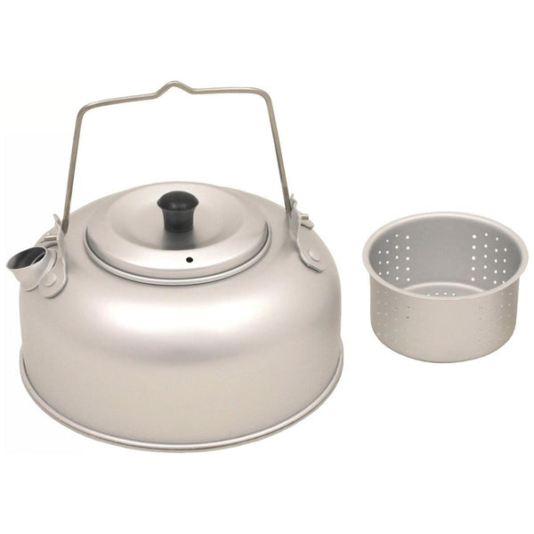 Bouilloire MFH en aluminium légère de 1 litre pour feu de camp, théière, soupe, pot de camping