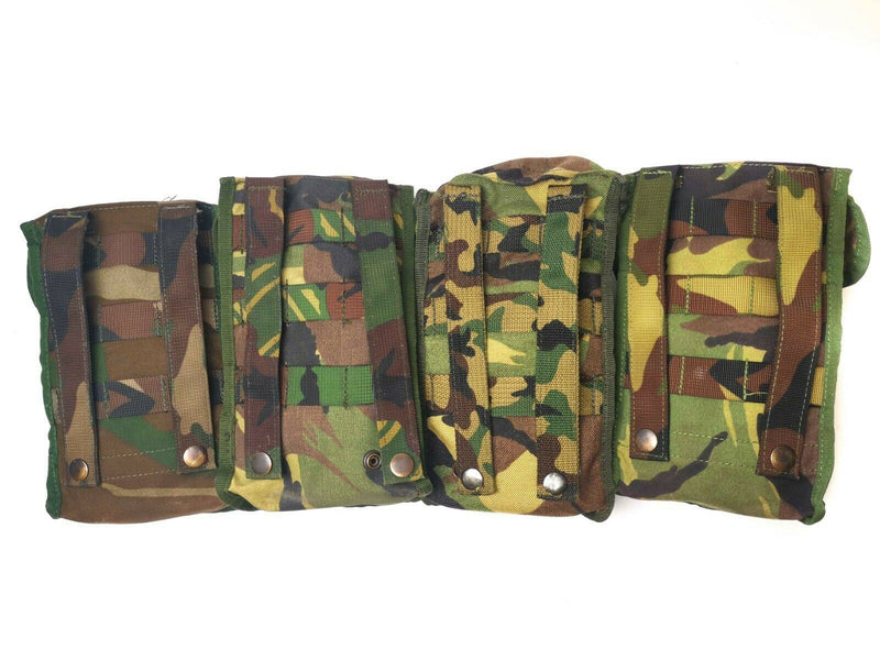 Véritable gourde de l'armée néerlandaise avec pochette et gobelet en acier inoxydable Couvercle avec capuchon DPM camouflage MOLLE