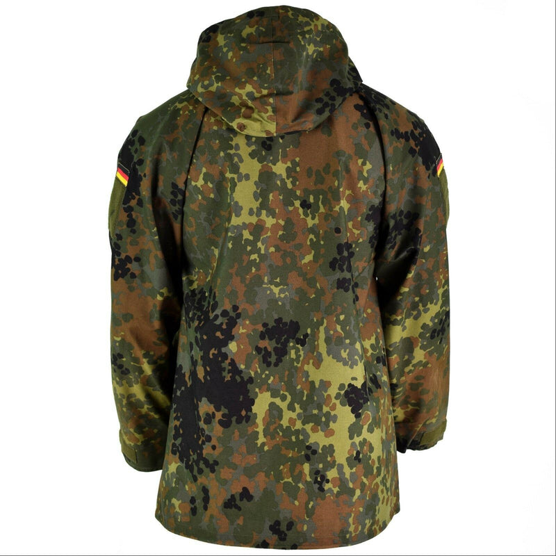 Veste de campagne originale de l'armée allemande GoreTex Flecktarn imperméable à l'eau parka de pluie NEUF
