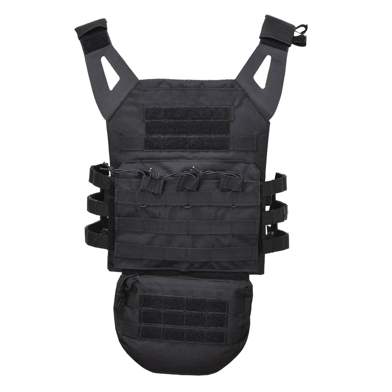 Pochette MIL-TEC Dropdown, petit sac utilitaire tactique, panneau avant, type MOLLE, noir