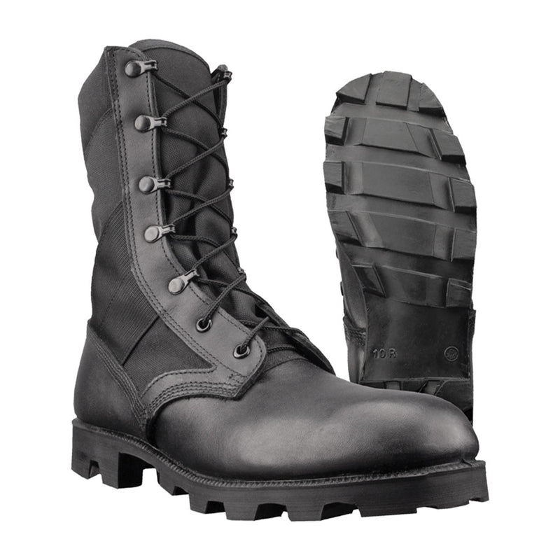 Véritables bottes de combat militaires PANAMA en cuir noir de l'armée américaine Jungle NEUF