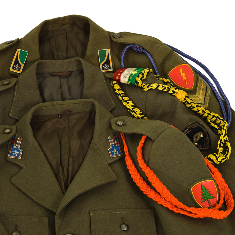 Veste d'uniforme de parade marron originale de l'armée italienne en laine