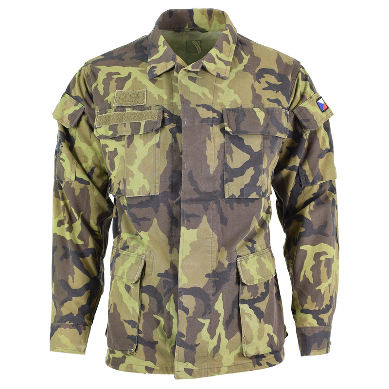 Veste de campagne originale des troupes de l'armée tchèque, parka à motif camouflage à feuilles, surplus militaire