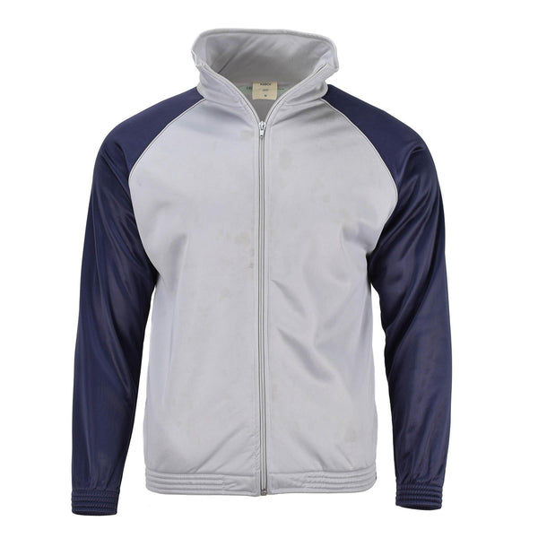 Véritable sweat-shirt école militaire française veste de sport course randonnée gris bleu