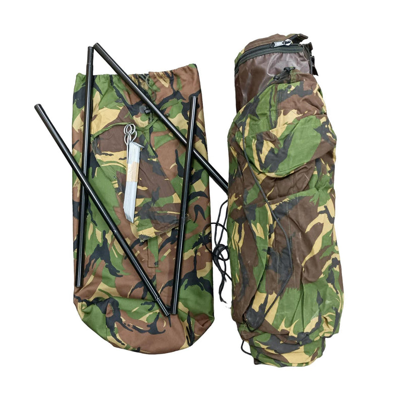 Tente de camouflage militaire néerlandaise originale DPM pour camping en plein air hydrofuge