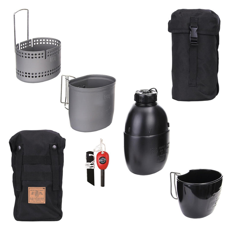 Ensemble de cuisine BCB Mk2 The Crusader 6 pièces, allume-feu, réchaud, tasse, cantine, pochette, OTAN