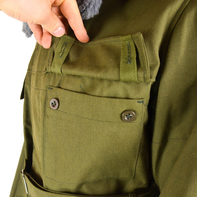 Parka de campagne d'origine de l'armée tchèque M85 Veste d'hiver à capuche avec doublure NEUF