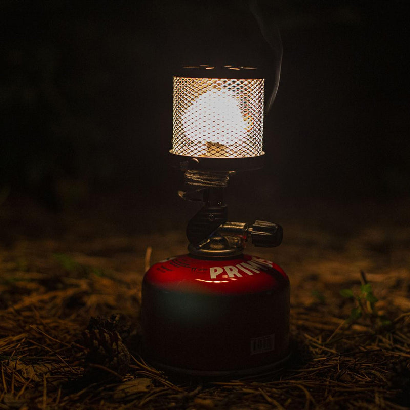Lampe à gaz Primus Micron, lanterne à lumière réglable, système de suspension à allumage brillant