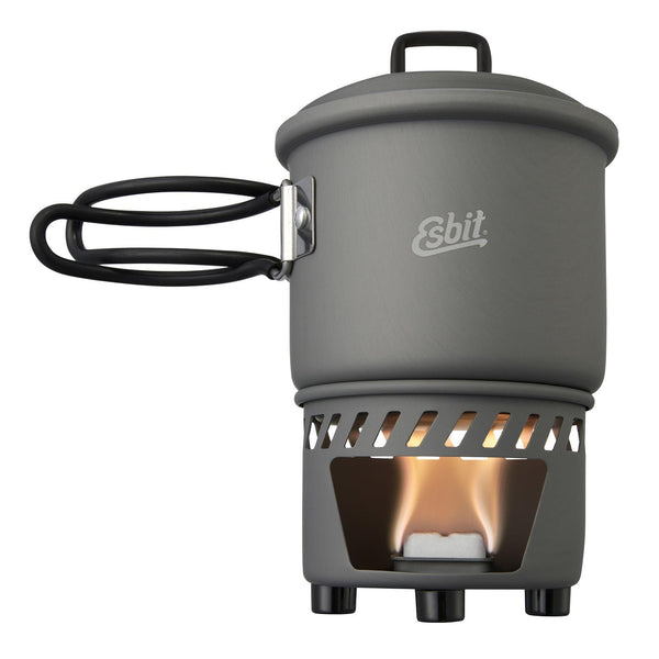 Ensemble de cuisine de marque ESBIT, réchaud à combustible solide, camping, survie, eau, chauffage des aliments