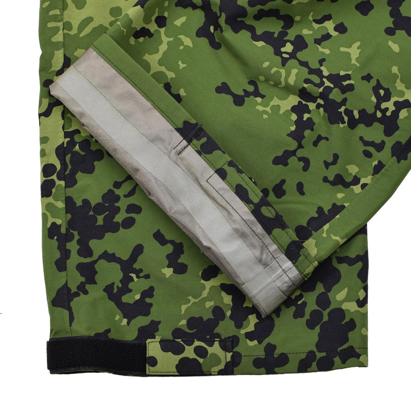 Pantalon de pluie imperméable et élastique d'origine militaire danoise camouflage M84 NEUF