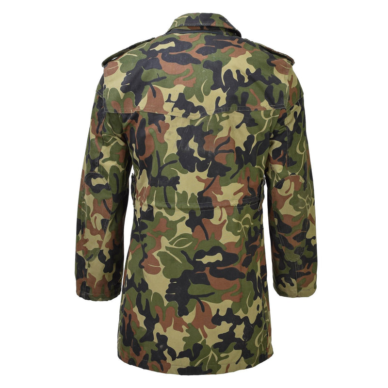 Parka militaire roumaine originale M93 camouflage feuille veste longue à capuche tactique NEUF