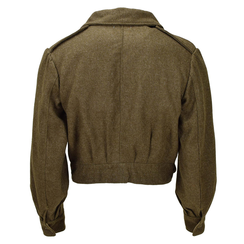 Veste originale de l'armée grecque Eisenhower Ike en laine olive vintage militaire de campagne
