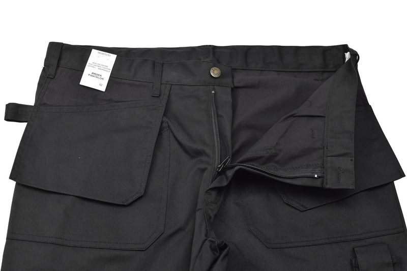 Pantalon cargo de travail militaire belge original, genoux renforcés et durables, noir, NEUF