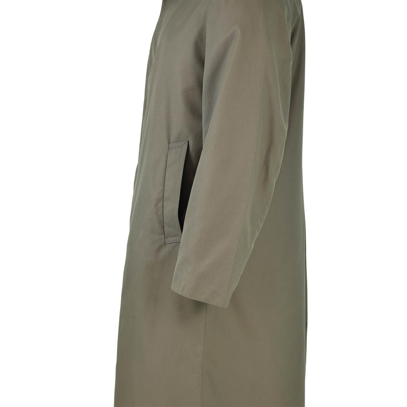Véritable manteau de pluie militaire français Trench-coat de l'armée Olive imperméable pleine longueur