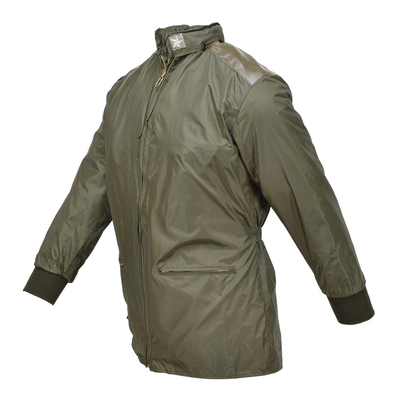 Veste de pluie originale des forces aériennes militaires italiennes, imperméable à capuche doublée olive NEUF