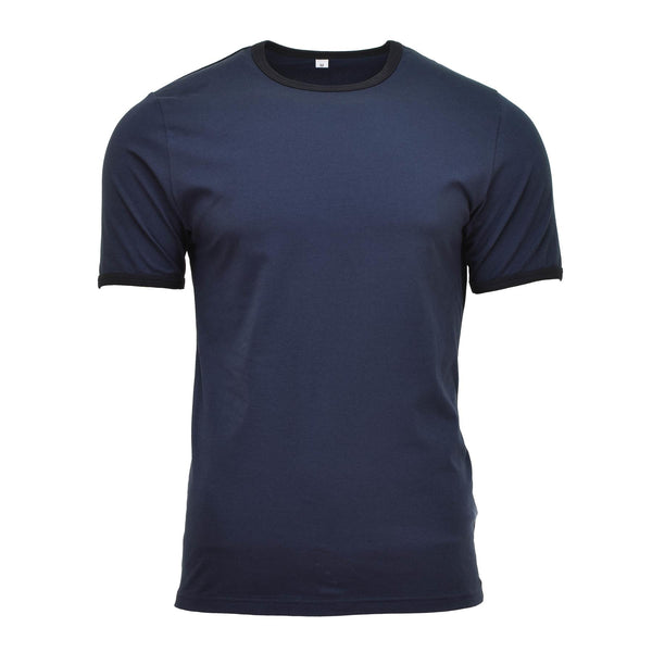 T-shirt original de l'armée néerlandaise, chemise en coton bleu à manches courtes, surplus militaire, NEUF