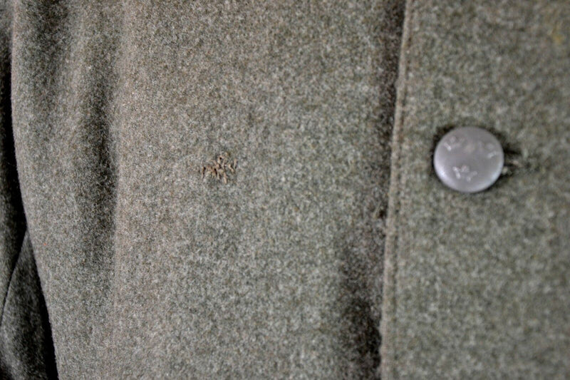 Véritable veste d'uniforme en laine de l'armée suédoise vintage de la Seconde Guerre mondiale M39 gris militaire des années 1940