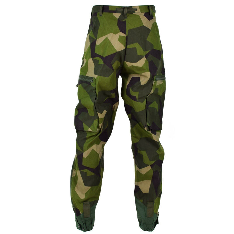 Pantalon de combat de campagne original de l'armée suédoise M90 ​​avec camouflage éclaté NEUF