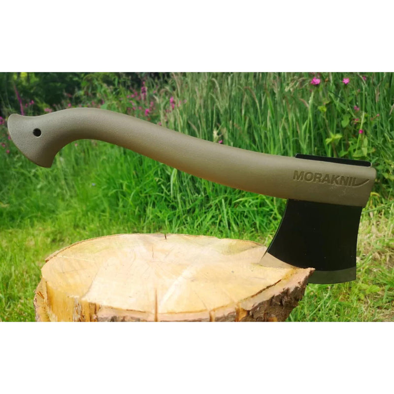 MORAKNIV Hache légère 1991 hachette bushcraft tête en acier au bore étui en cuir