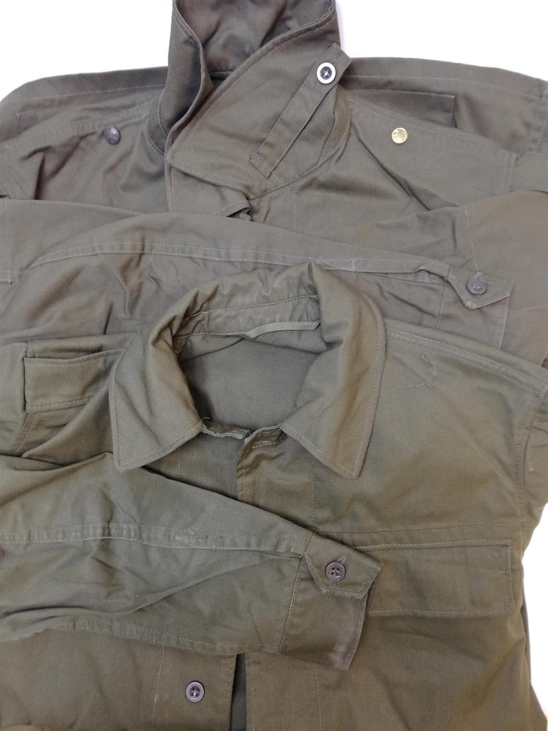 Veste de campagne vintage authentique de l'armée tchèque M85 militaire vert olive militaire CZ