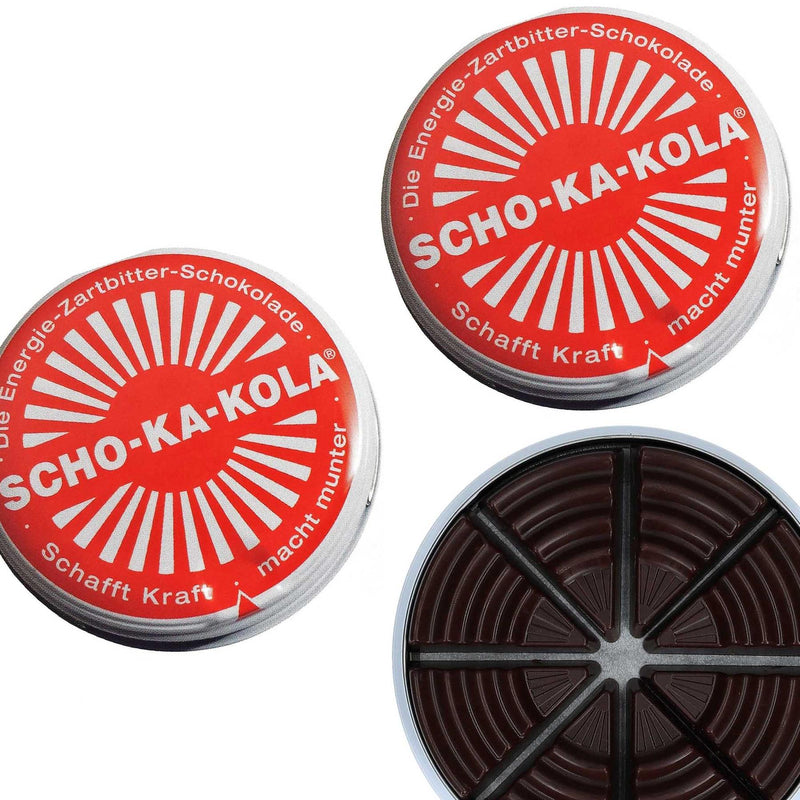 Chocolat noir énergétique allemand SCHO-KA-KOLA Caféine et noix de cola Boîte de 100 g