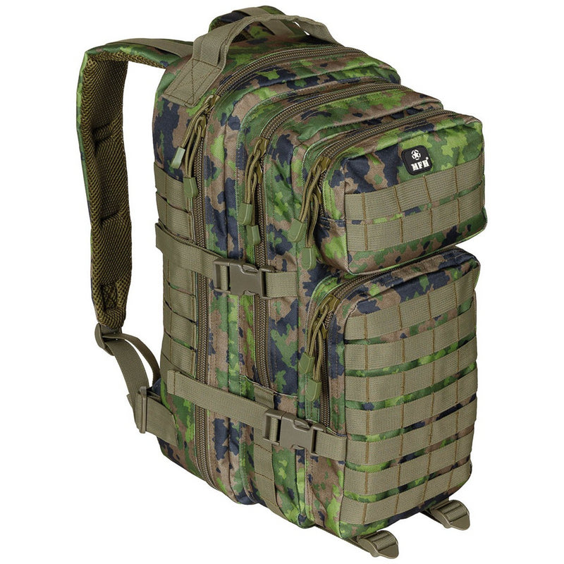 MFH Assault I Sac à dos tactique 30L Bretelles rembourrées MOLLE M05 Camo