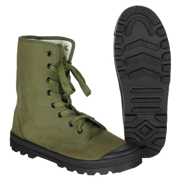 Bottes Commando Militaires Françaises Originales Talons Renforcés Vintage Olive