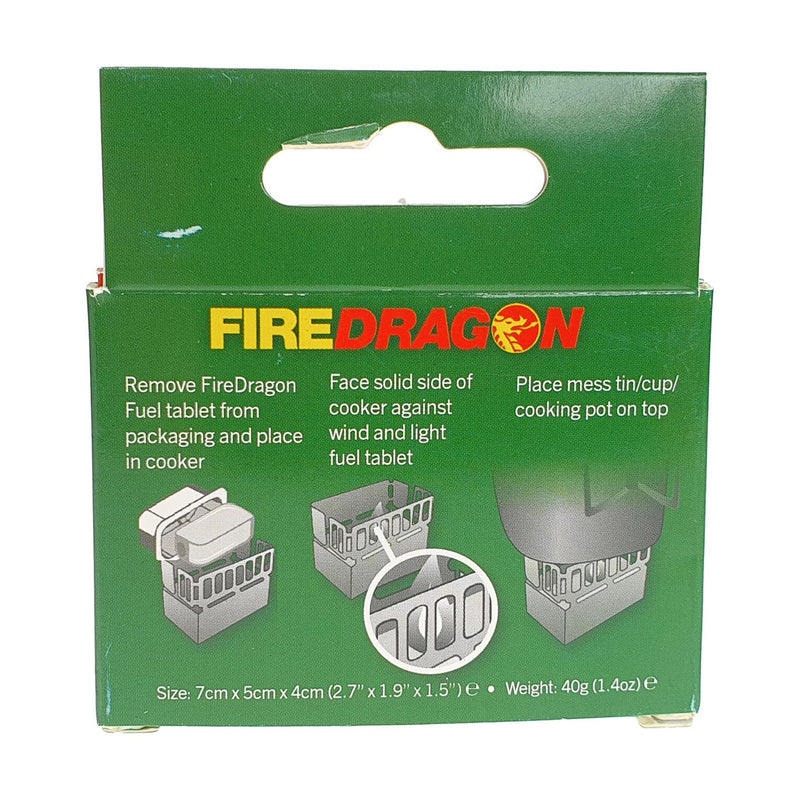 BCB FireDragon mini cuisinière d'extérieur robuste en aluminium pour camping, randonnée, trekking