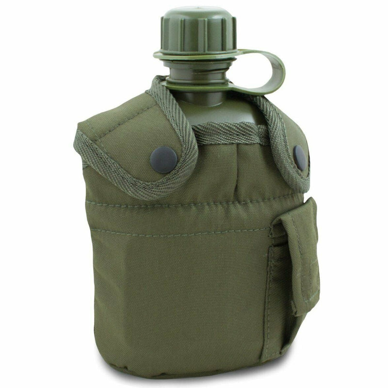 Bouteille d'eau M1 de style cantine de l'armée américaine avec couvercle et clips Alice de l'armée américaine